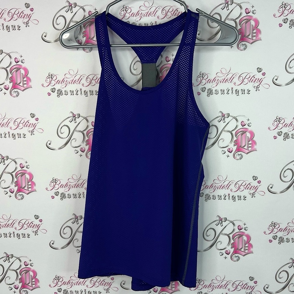 Under Armour tank top royal purple Women's Deep Blue Tank Top racer back RUN
